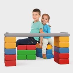 Klocki Waffle Budowlane Cegły - 33 elementy