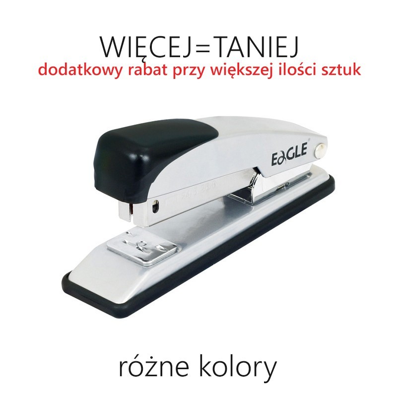 Zszywacz 20 kartek, 24/6, Eagle 205 - RÓŻNE KOLORY