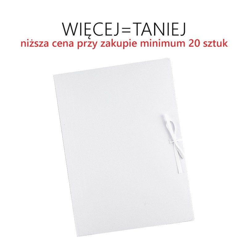 Teczka wiązana biała A4