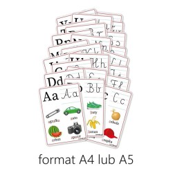 Plansze edukacyjne ALFABET 23 karty - RÓŻNE FORMATY