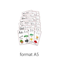 Plansze edukacyjne ALFABET 23 karty - RÓŻNE FORMATY