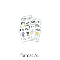 Plansze edukacyjne DWUZNAKI 7 kart - RÓŻNE FORMATY