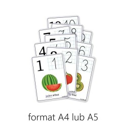 Plansze edukacyjne CYFRY od 1 do 10 - RÓŻNE FORMATY