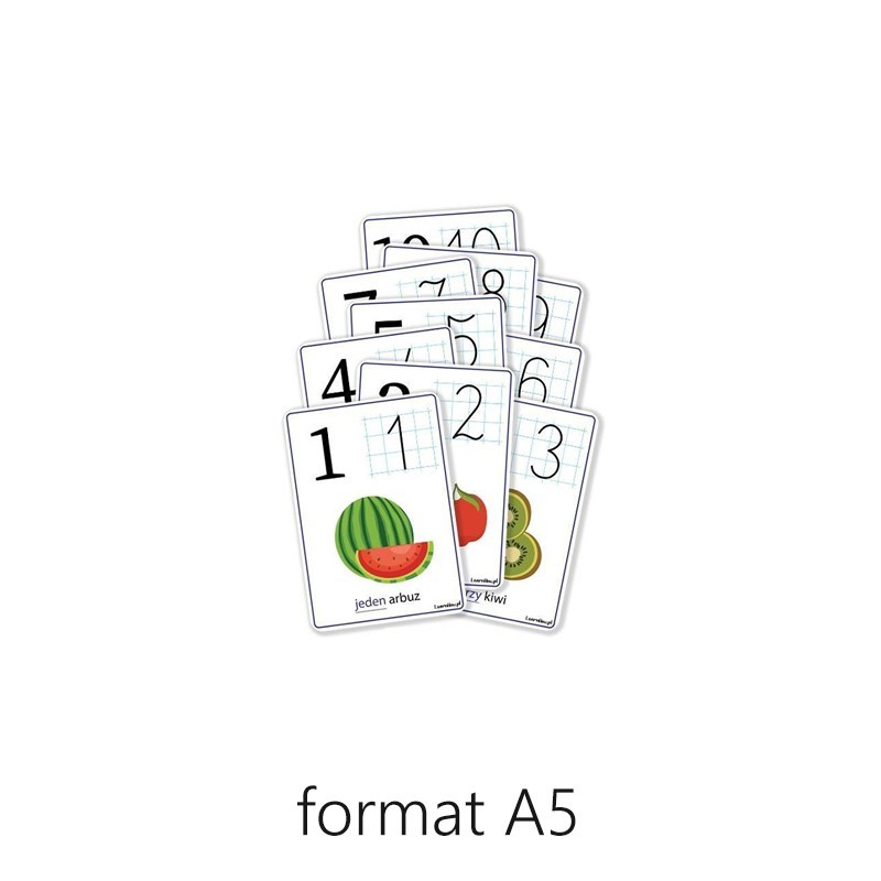 Plansze edukacyjne CYFRY od 1 do 10 - RÓŻNE FORMATY