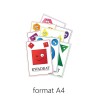 Plansze edukacyjne FIGURY GEOMETRYCZNE 8 kart - RÓŻNE FORMATY