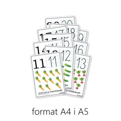 Plansze edukacyjne CYFRY od 11 do 20 - RÓŻNE FORMATY