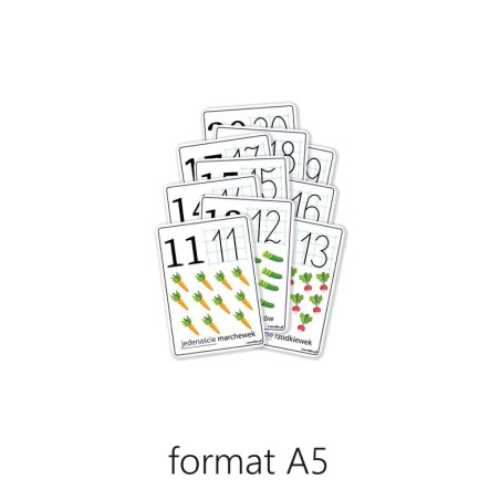 Plansze edukacyjne CYFRY od 11 do 20 - RÓŻNE FORMATY