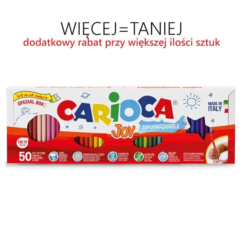 Pisaki 50 kolorów Carioca Joy