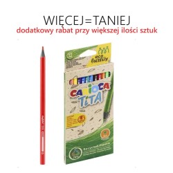 Kredki sześciokątne, 6 kolorów, ołówkowe Tita Carioca