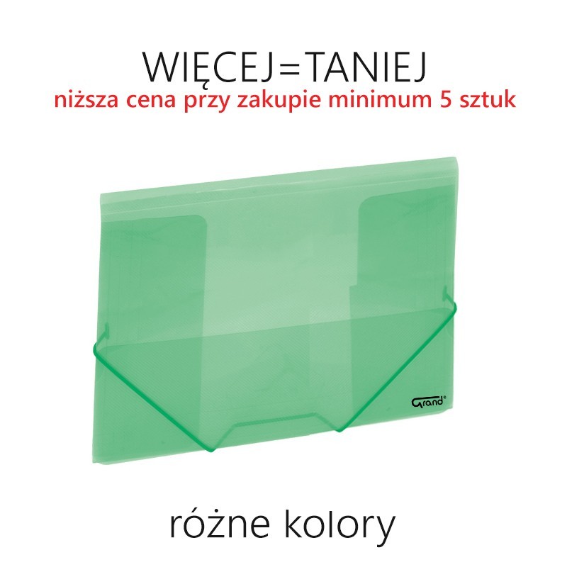 Teczka z gumką A4 (polipropylenowa) - RÓŻNE KOLORY