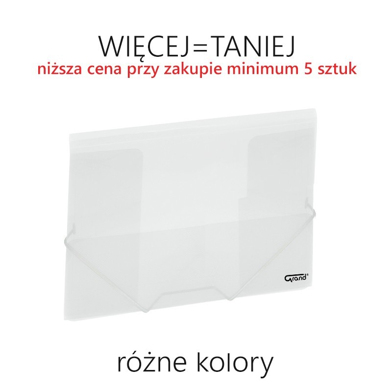 Teczka z gumką A4 (polipropylenowa) - RÓŻNE KOLORY