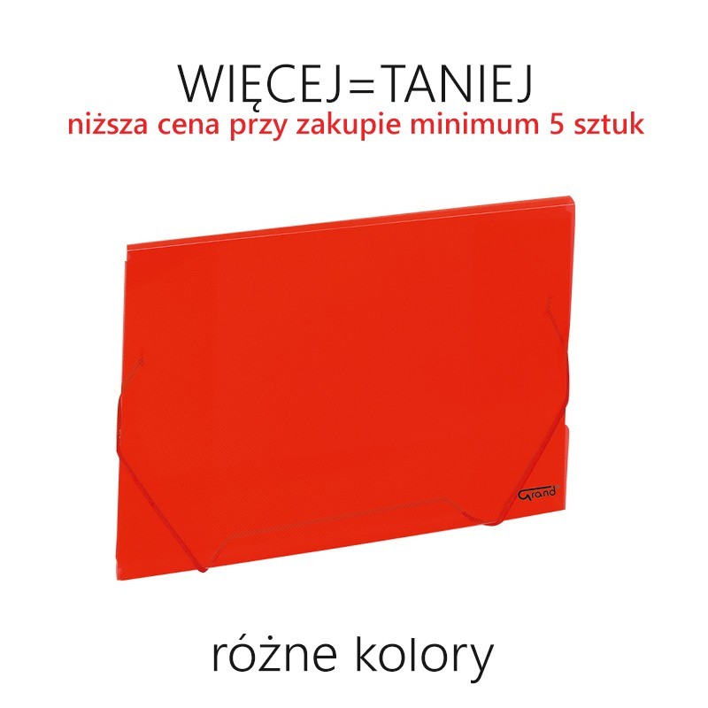Teczka z gumką A4 (polipropylenowa) - RÓŻNE KOLORY