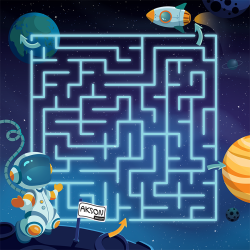 Mata animacyjna GRA LABIRYNT XL 100 x 100 cm