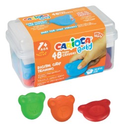 Kredki świecowe 6 kolorów, 48 sztuk, MISIAKI - od 1 roku życia