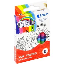 Kredki świecowe 8 kolorów, okrągłe Fiorello