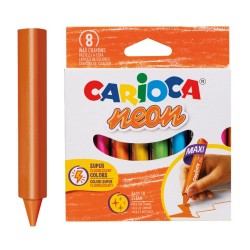 Kredki świecowe 8 kolorów NEON, Carioca