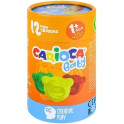 Kredki świecowe 12 kolorów, MISIAKI - od 1 roku życia