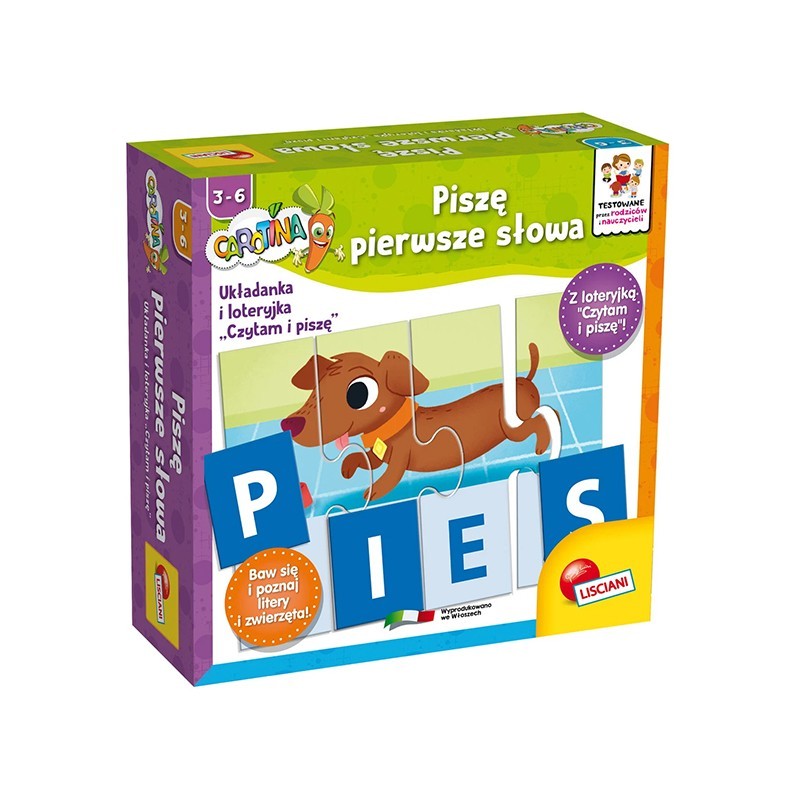 Carotina - Piszę pierwsze słowa - układanka edukacyjna dla dzieci
