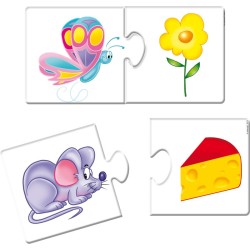 Zwierzaki i ich przysmaki - puzzle edukacyjne