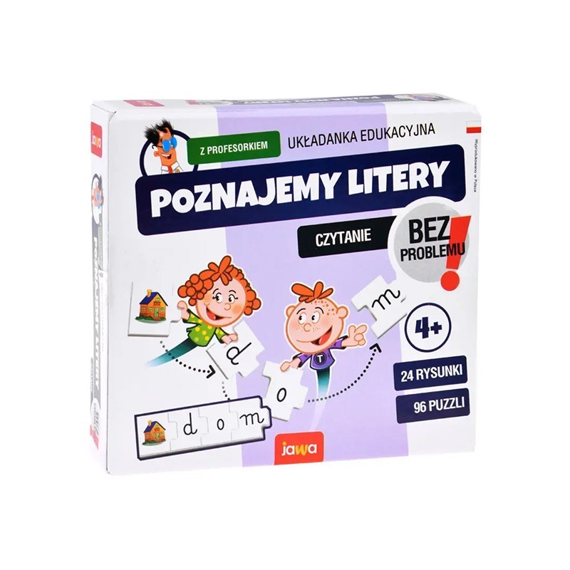 Poznajemy litery z Profesorkiem. Układanka edukacyjna