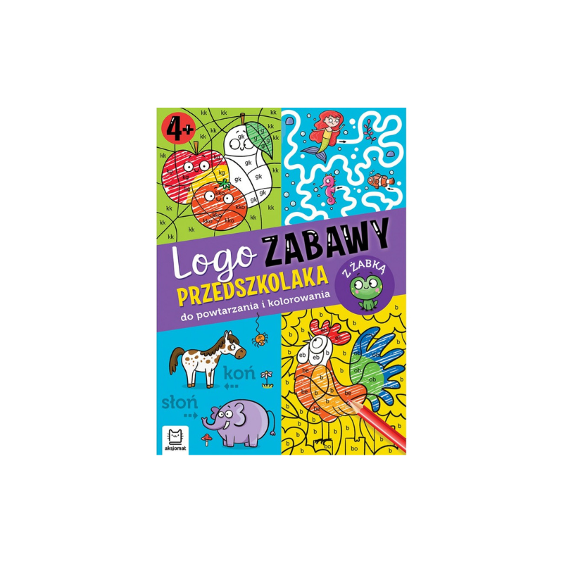 Logo zabawy przedszkolaka. Do powtarzania i kolorowania