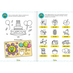 Logo zabawy przedszkolaka. Do powtarzania i kolorowania