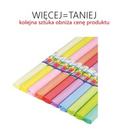 Bibuła marszczona mix kolorów pastelowych 200 x 50 cm (10 rolek)