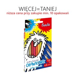 Kredki trójkątne 14 kolorów, ołówkowe
