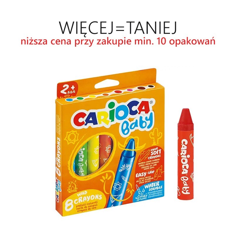 Pastele olejne 8 kolorów, bardzo miękkie Carioca