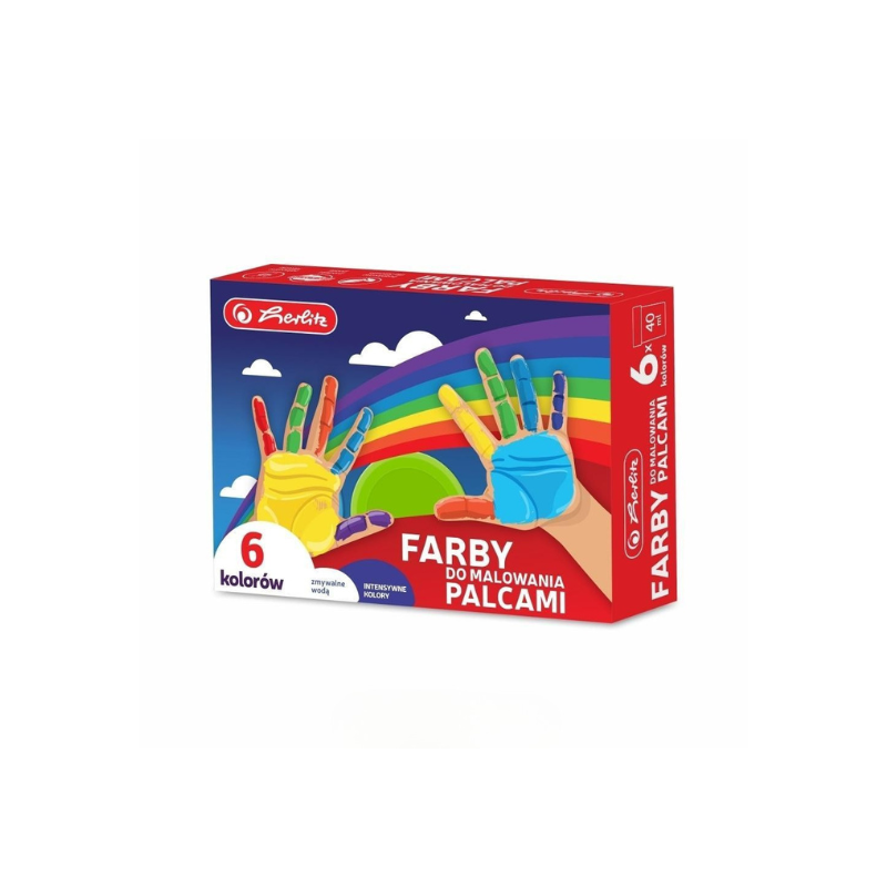 Farby do malowania palcami 6 kolorów po 40 ml