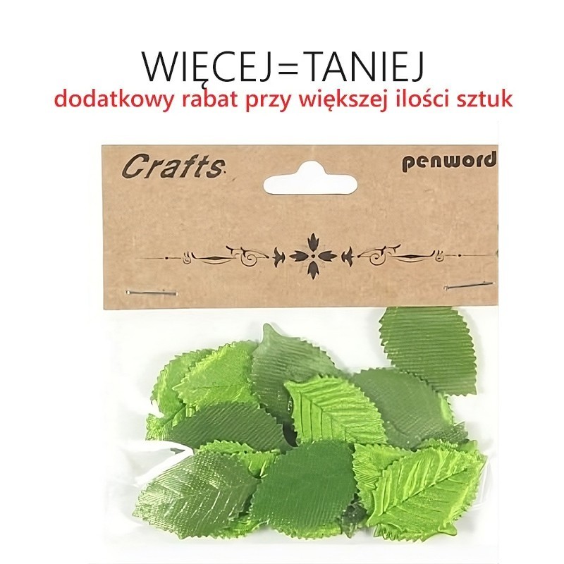 Dekoracja jednostronna - Liście materiałowe 30 sztuk