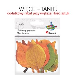 Dekoracja jednostronna - Liście kartonowe mix 30 sztuk