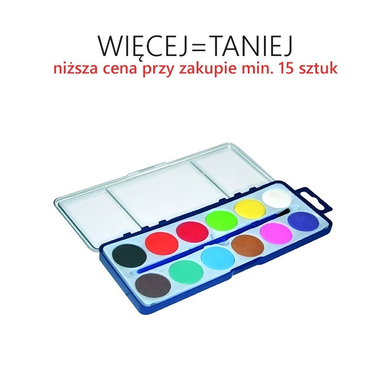Farby akwarelowe 12 kolorów