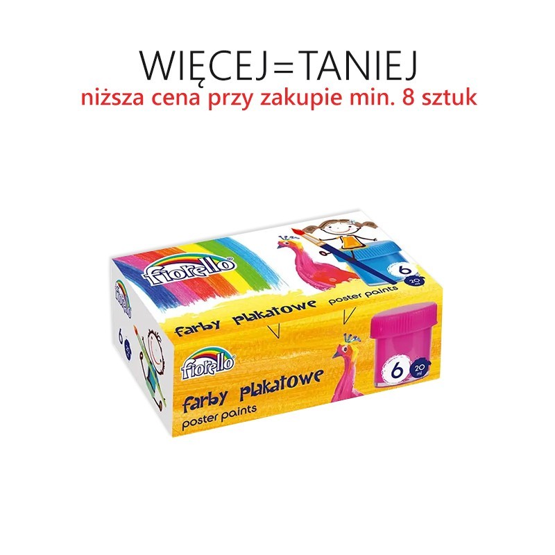 Farby plakatowe 6 kolorów/20 ml FIORELLO
