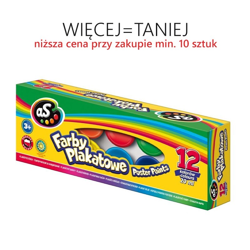 Farby plakatowe 12 kolorów/20 ml ASTRA