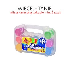 Farby plakatowe 12 kolorów/20 ml ASTRA WALIZKA