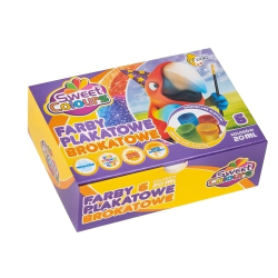 Farby plakatowe BROKAT 6 kolorów/20 ml