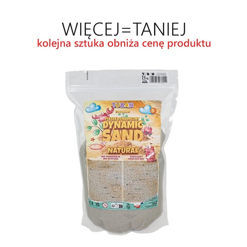 Piasek dynamiczny 2,5 kg kolor naturalny