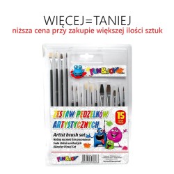 Pędzle artystyczne 15 szt.