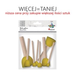Pędzle gąbkowe okrągłe 8 szt.