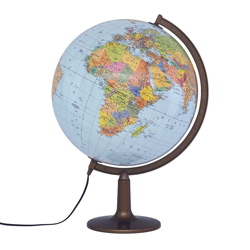 Globus polityczno-fizyczny podświetlany 42 cm