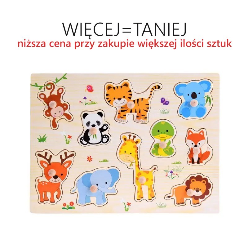 Układanka drewniana ZWIERZĘTA