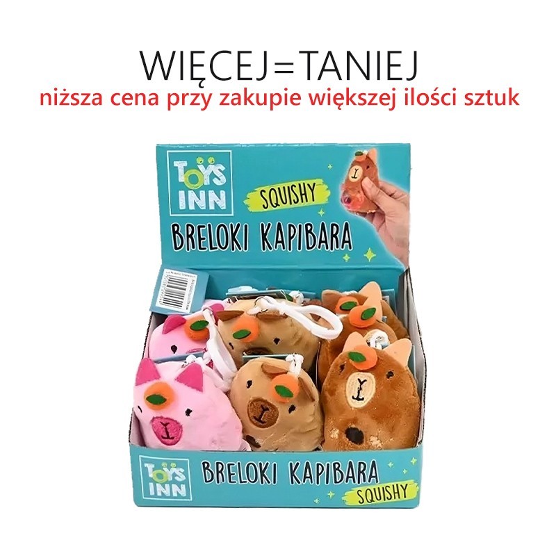 Kapibara brelok Squishy  - mix wzorów