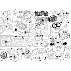 Kolorowanka XXL podłogowa - MINIONKI, 2 sztuki 50x70 cm