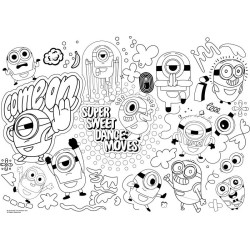 Kolorowanka XXL podłogowa - MINIONKI, 2 sztuki 50x70 cm