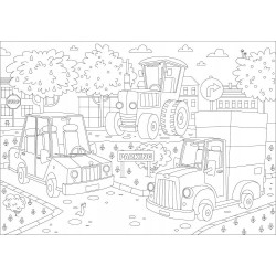 Kolorowanka XXL podłogowa - CHŁOPIEC, 2 sztuki 50x70 cm