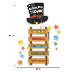 Dekoracja jednostronna - Magiczne słowa 12 elementów