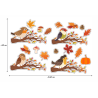 Dekoracja dwustronna - Ptaszki na gałęzi 14 elementów