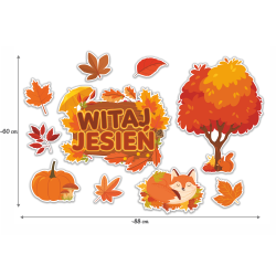 Dekoracja jednostronna - Witaj Jesień 10 elementów