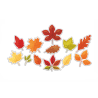 Dekoracja dwustronna - Duże liście jesienne 12 elementów